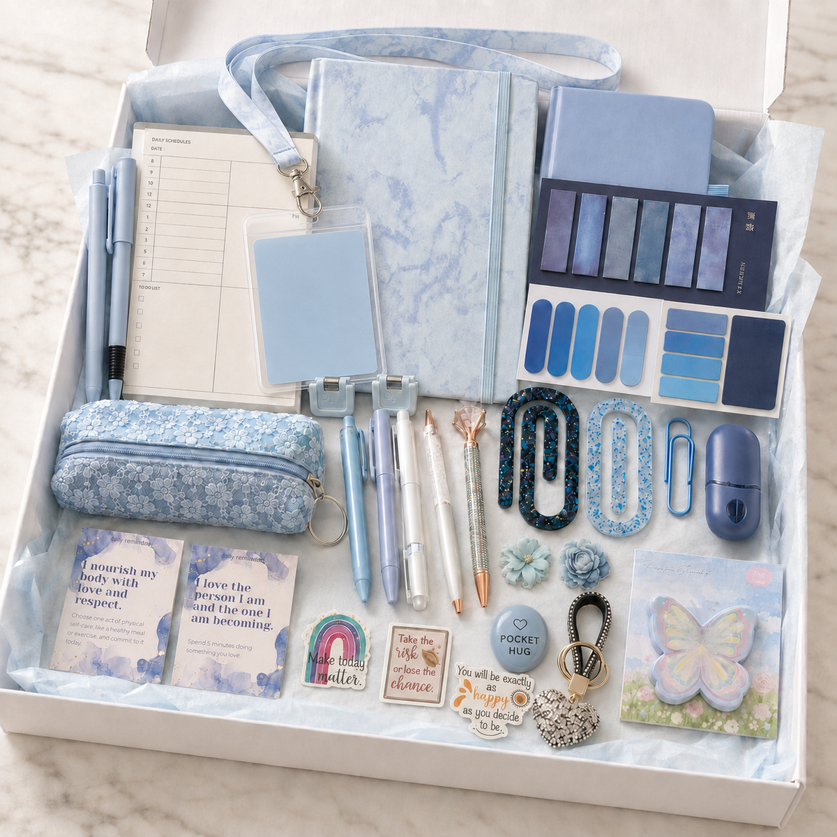 Blue Deluxe Stationery Gift Box